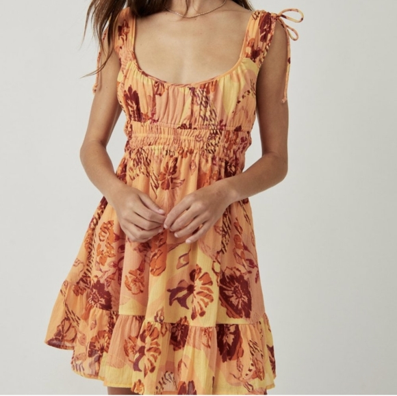 Free People Dresses & Skirts - Free People Vernon Mini Floral Summer dress, woman's size XS.